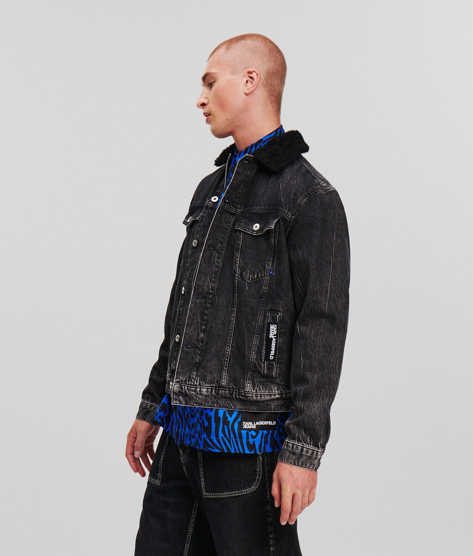 (image for) Affordable KLJ SHERPA DENIM JACKET